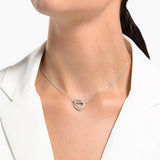 Swarovski Hyperbola necklace Heart, White, Mixed metal finish -5518868