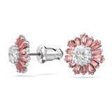 Swarovski Sunshine stud earrings Mixed cuts, Sun, Pink, Rhodium plated -5642962