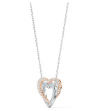 Swarovski Hyperbola necklace Heart, White, Mixed metal finish -5518868