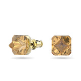Swarovski Ortyx stud earrings Pyramid cut, Yellow, Gold-tone plated -5613680