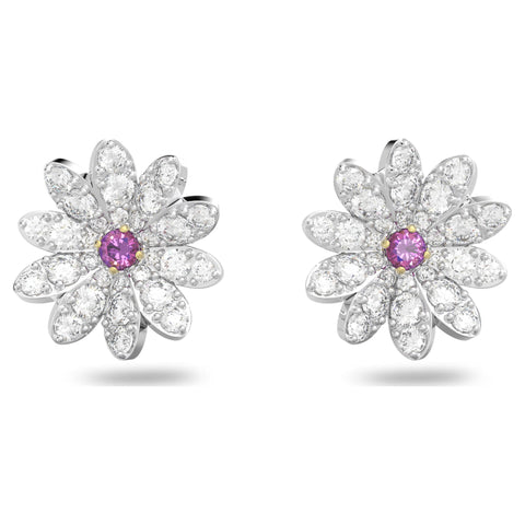 Swarovski Eternal Flower stud earrings Flower, Pink, Mixed metal -5642873