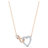 Swarovski Hyperbola set Infinity and heart, White, Mixed metal finish -5521040