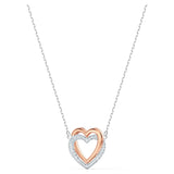 Swarovski Hyperbola necklace Heart, White, Mixed metal finish -5518868