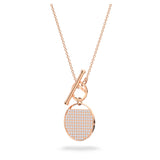 Swarovski GINGER T BAR Pendant Necklace, Rose Gold Plated -5576610