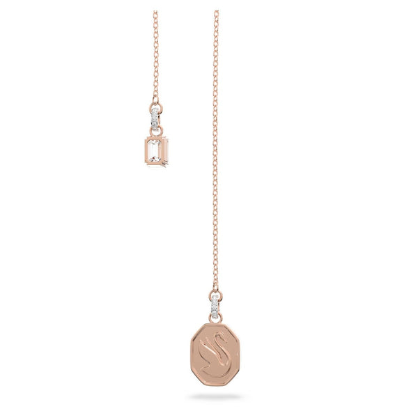 Swarovski Signum Y Necklace, Swan, White, Rose Gold-Tone -5628565 – Zhannel
