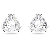Swarovski Millenia stud earrings Trilliant cut, White, Rhodium plated -5619498