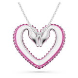 Swarovski Una pendant Heart, Large, Purple, Rhodium plated -5646571