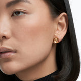 Swarovski Ortyx stud earrings Pyramid cut, Yellow, Gold-tone plated -5613680