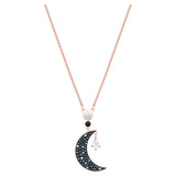 Swarovski Symbolica pendant Moon and star, Multicolored, Rose gold-tone plated -5489534