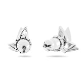 Swarovski Lilia stud earrings Butterfly, White, Rhodium plated -5636424