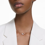 Swarovski Lilia necklace Butterfly, White, Rose gold-tone plated -5636422