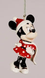 Lenox Disney Showcase Minnie Mouse Winter Ornament Christmas Ornament, Red