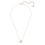 Swarovski Una necklace Clover, White, Rose gold-tone plated -5642928