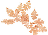 Real Leaf PENDANT Lacey OAK in Dipped Rose Gold Genuine Leaf
