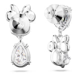 Swarovski Disney Minnie Mouse Drop Earrings Asymmetrical , White, Rhodium -5668779