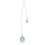 Swarovski Signum Y Necklace Swan, Blue, Rhodium Plated -5628544