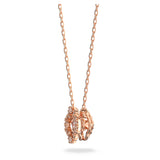 Swarovski Una necklace Clover, White, Rose gold-tone plated -5642928