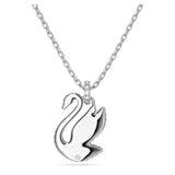 Swarovski Iconic Swan pendant Swan, Medium, White, Rhodium plated -5647872