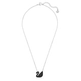 Swarovski Swan Pendant Necklace, Black, Rhodium plated -5347329