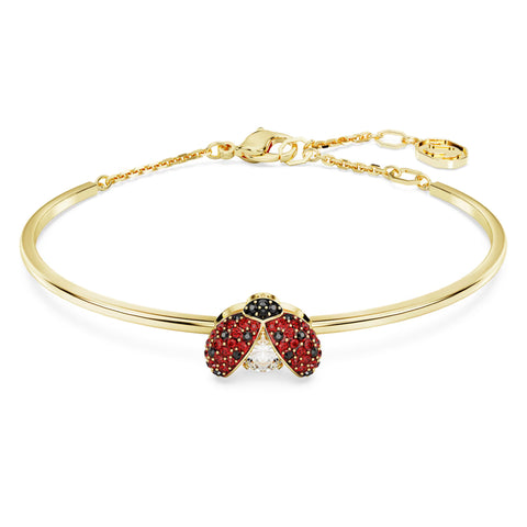 Swarovski Idyllia bangle Ladybug, Red, Gold-tone plated -5670057