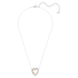 Swarovski Hyperbola necklace Heart, White, Mixed metal finish -5518868