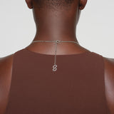 Swarovski x SKIMS body chain Octagon cut, Box chain, X-shape, White, Stainless Steel -5678065