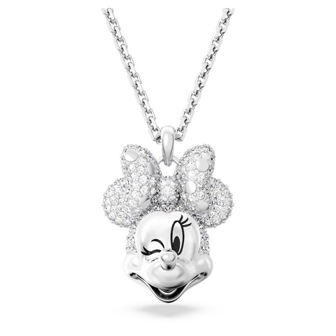 Swarovski Disney Minnie Mouse pendant White, Rhodium plated -5667612