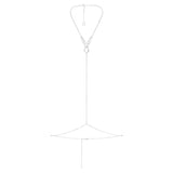 Swarovski x SKIMS body chain Mixed cuts, Box chain, Y-shape, White, Stainless Steel -5678062