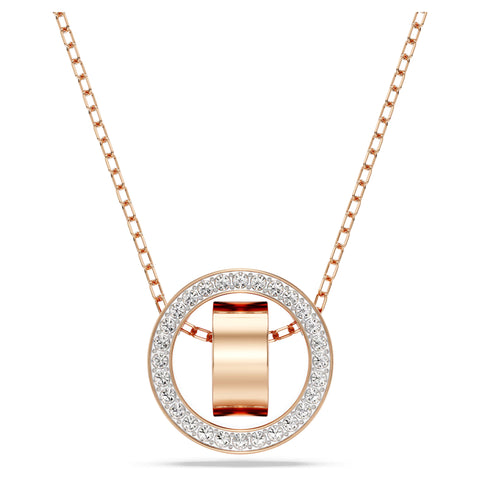 Swarovski Jewelry Hollow Pendant Small White Rose Gold Plating -5289495