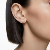 Swarovski Millenia stud earrings Trilliant cut, White, Rhodium plated -5619498