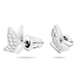 Swarovski Lilia stud earrings Butterfly, White, Rhodium plated -5636424