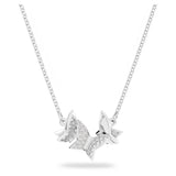 Swarovski Lilia necklace Butterfly, White, Rhodium plated -5636421