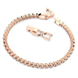 Swarovski Emily bracelet Round cut, Pink, Rose gold-tone plated -5646736