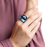 Swarovski NIRVANA Ring Blue, Stainless Steel, Small 52/6 -5474371