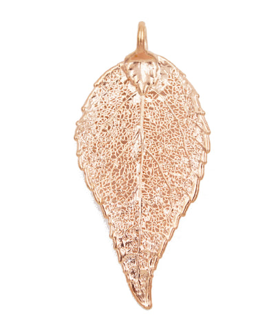 Real Leaf PENDANT EVERGREEN Dipped in Rose Gold Genuine Leaf