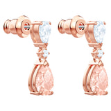 Swarovski VINTAGE Pierced Earrings Pink, Rose-gold tone, Small -5466888