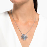 Swarovski Crystal Sunshine 125th Anniversary Necklace, Blue, Rhodium Plated -5536731