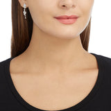 Swarovski Diapason Drop Earrings White, Rhodium plated -5528452