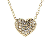 Swarovski Clear Crystal Goldtone HEART SET Necklace & Earrings #5030713