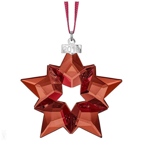 Swarovski Crystal Christmas Large STAR Ornament 2019, Red -5476021