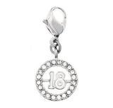 Swarovski Clear Crystal Jewelry 18 Charm Rhodium #1109728