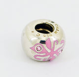 Chamilia Swarovski Sterling Silver Bead Charm Pink Crystal Pink Swans - Zhannel
 - 3