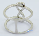 Infinity "8" Ring Double Fashion Ring Pave Signity CZ Rhodium over Sterling Silver
