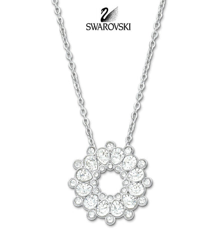 Swarovski Clear Crystal Jewelry ASSET Necklace Pendant Rhodium #5048034 - Zhannel
 - 1