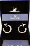 Swarovski Crystal Jewelry Pierced Hoop Earrings MALIBU Rhodium #959294 - Zhannel
 - 2
