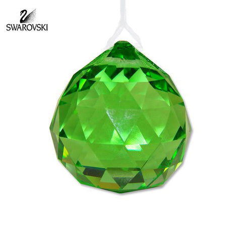 Swarovski Green Crystal WINDOW ORNAMENT SPHERE Light Peridot #1176166 - Zhannel
