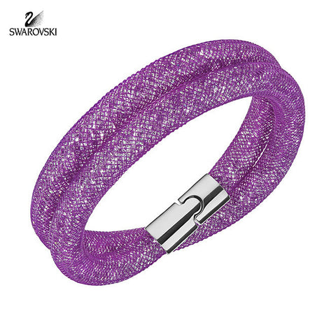 Swarovski Crystal Jewelry STARDUST Light Purple Double Bracelet Medium 5184791 - Zhannel
