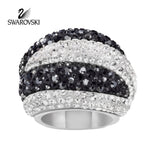 Swarovski Crystal White & Black Jewelry Ring APPOLLON #5018992/3/4 - Zhannel
 - 1