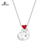 Swarovski Clear Crystal Heart Pendant LODGE Necklace Rhodium #5101215 - Zhannel
 - 1