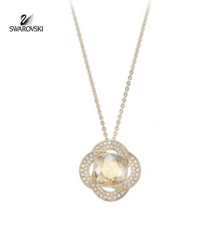 Swarovski Golden Shadow Crystal AGILITY Pendant Necklace #5064524 - Zhannel
